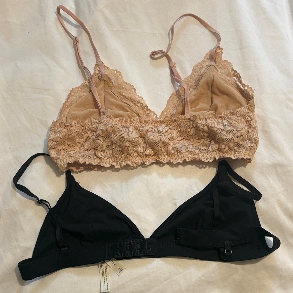 Aritzia Black and Cream Lace Bralettes - Picture 5 of 5